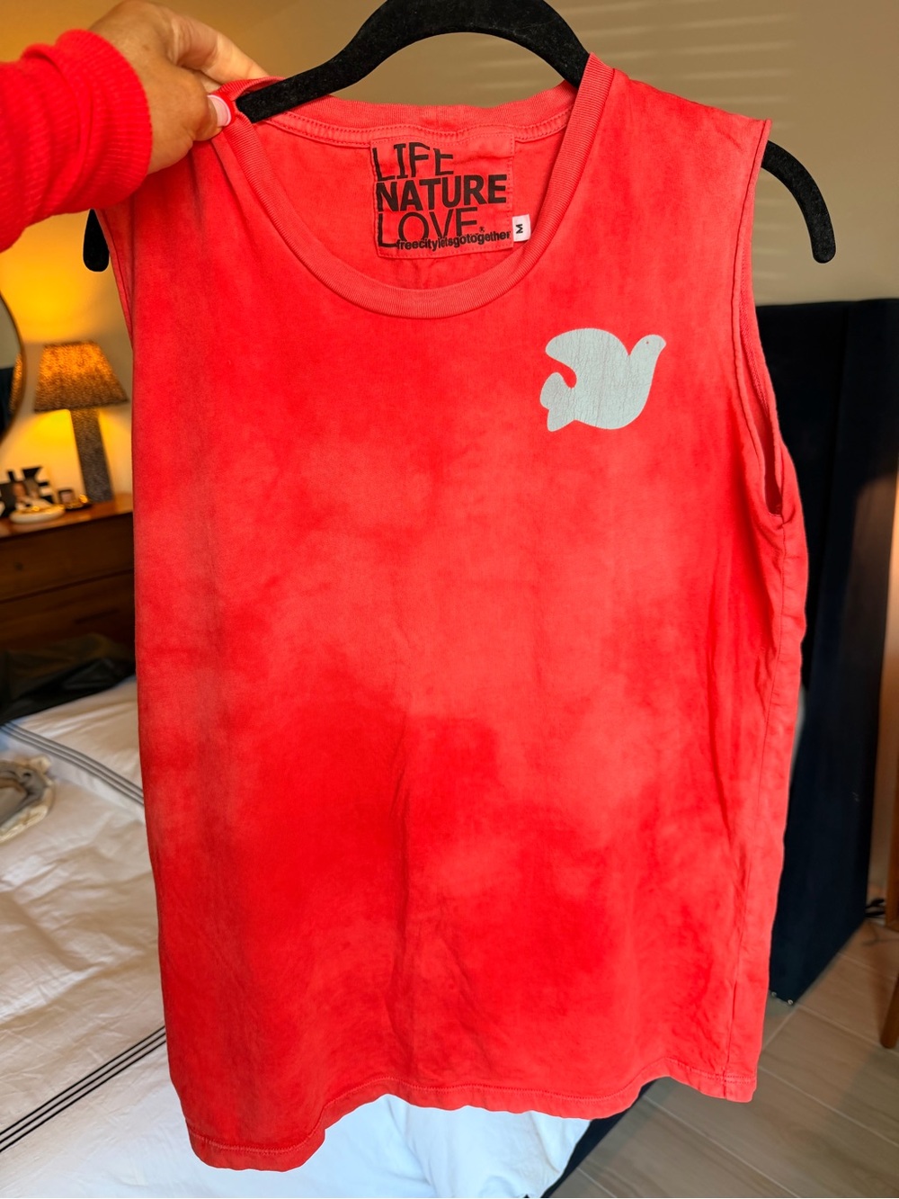 FREECITY Dove Cutoff Tank in Redlight - Picture 6 of 7